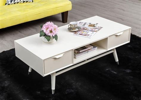 desain meja ruang tamu minimalis terbaru warna putih desain kamar