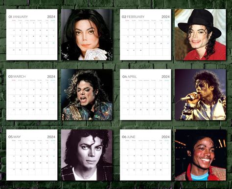 Michael Jackson Calendar 2024 Michael Jackson 2024 Celebrity Wall