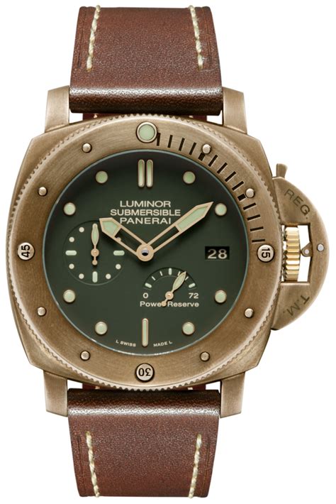 Sihh 2017 New Panerai Luminor Submersible 1950 3 Days Blue Bronzo Pam