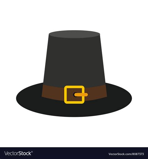 gorgeous pilgrim hat icon royalty free vector image