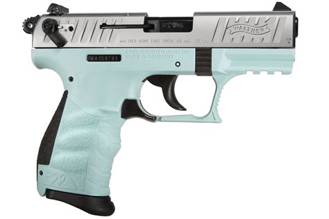 Walther P22 Qd 22lr Rimfire Pistol With Angel Blue Frame Sportsmans