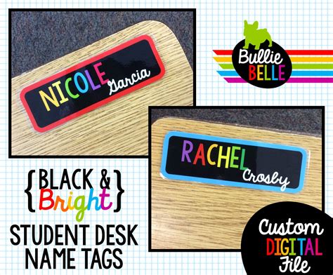 Editable Desk Name Tags Type Your Students Names Right On Them And