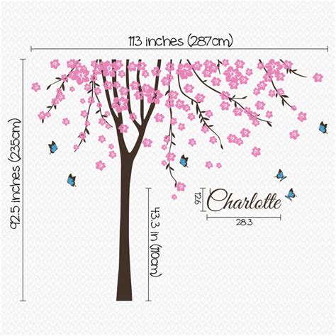 Personalised Tree With Names And Butterflies By Wall Art