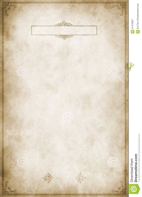 Old Paper Background With Vintage Border Stock Image