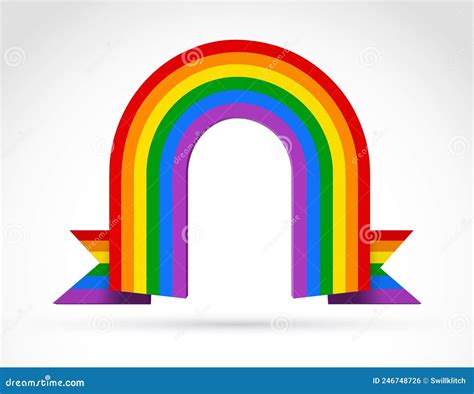 Gay Pride Banner With Rainbow Colored Flag For Pride Month Stock Vector Illustration Of Vector