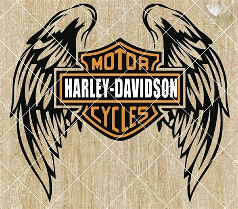 Harley Davidson Wings Decal Vinyl 8x10 Etsy
