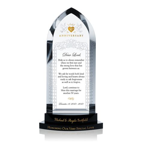 50th Anniversary Prayer T Plaque