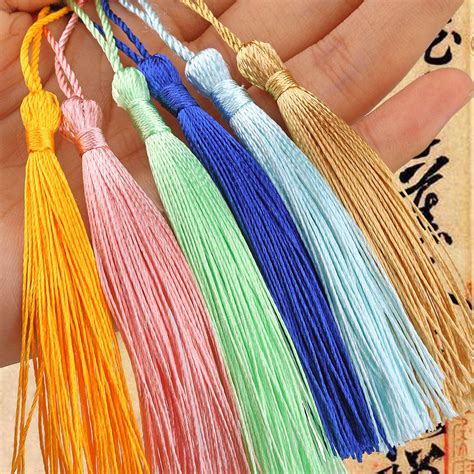 Polyester Silk Tassel Fringe 13cm Cotton Tassels Trim For Sewing Curtain Home Textile Bookmark