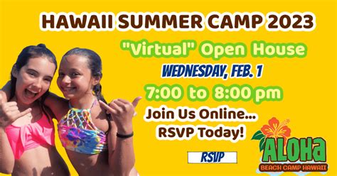 Aloha Beach Camp Hawaii Summer Camp Open House Crowdcast