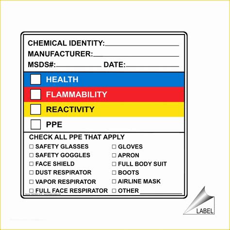 Chemical Hazard Label Template Ythoreccio Riset