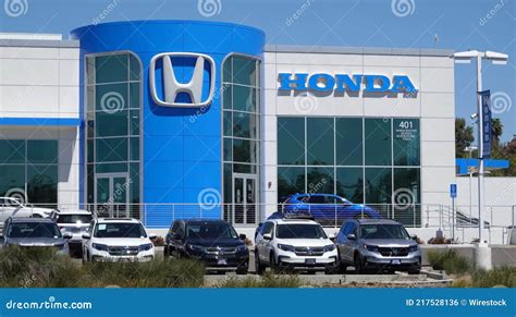 Medium Shot Of New Honda Dealership Editorial Photo Image Of