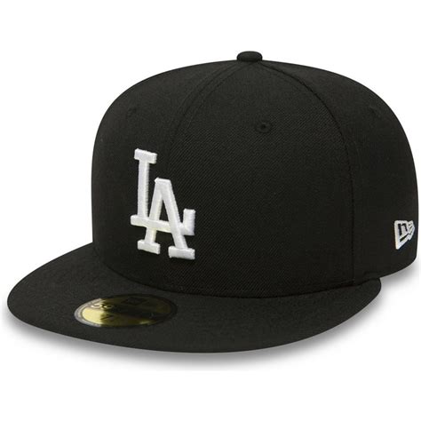 New Era Flat Brim 59fifty Essential Los Angeles Dodgers Mlb Black