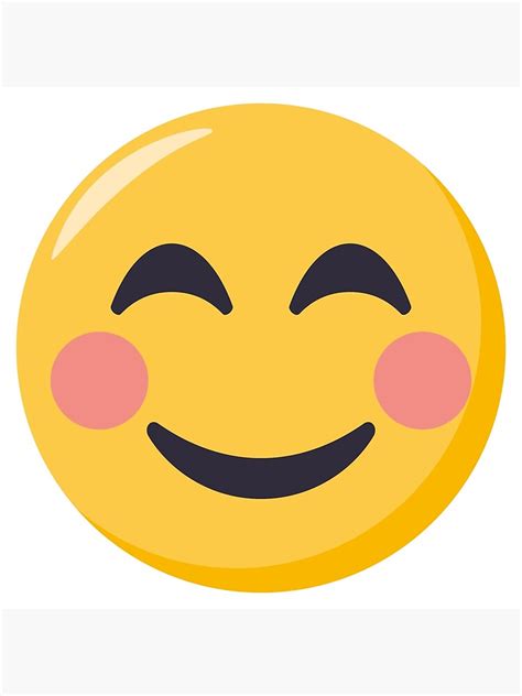 Joypixels™ Smiling Face With Smiling Eyes Emoji Poster By Joypixels