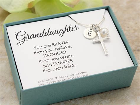 Buy unique gifts for daughters online in india. Communion gift for granddaughter simple cross necklace ...