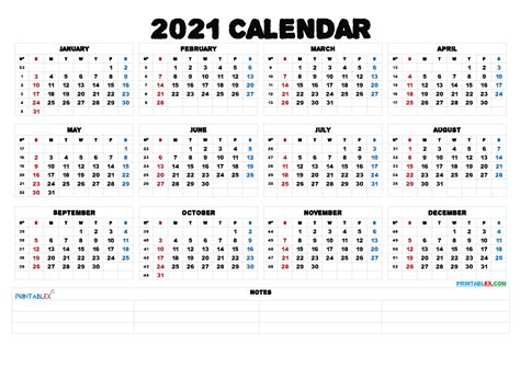 2021 Printable Yearly Calendar With Week Numbers 21ytw52