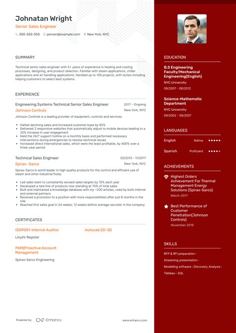 2 Sales Engineer Resume Examples And Guide For 2024