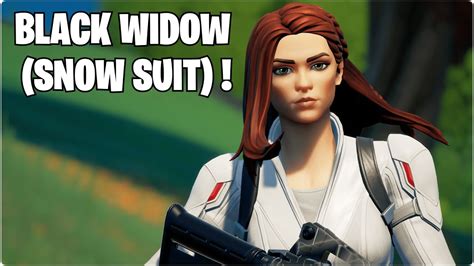Leaked Black Widow Snow Suit Skin Gameplay Full Set Fortnite