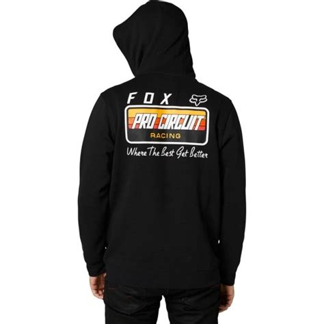 fox pro circuit zip black sweatshirt · motocard