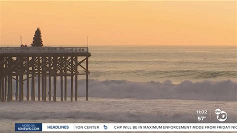 City Closes Crystal Pier Amid High Surf In San Diego County
