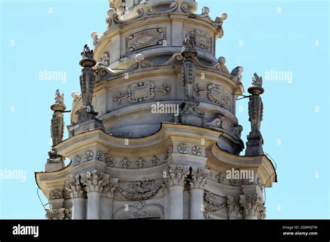 Monolithic Spiral Spire Of The Church Of Alla Sapienza In Rome White