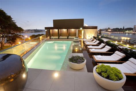 Luxury Hotel Spa With Opera House Views Sunset Pools Sydney Pool Construction Cost Rooftop