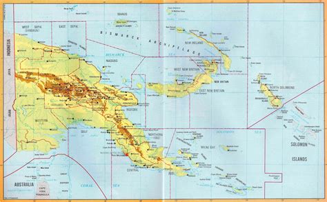 Papúa Nueva Guinea Mapas Geográficos De Papúa Nueva Guinea Mundo