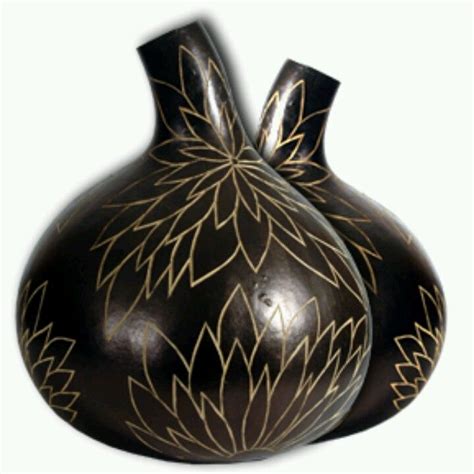 Decorative Calabash Gourd Containers Handmaid In Kenya Artisanat De