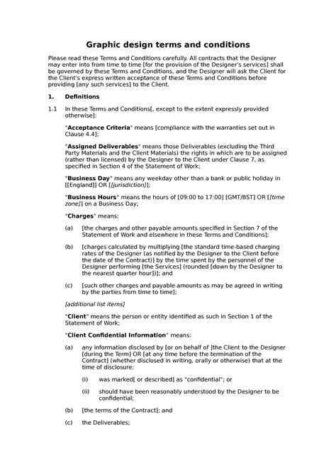 Interior Design Terms And Conditions Template
