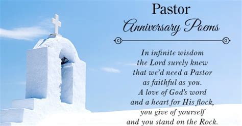 Pastor Anniversary Poems Pastor