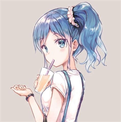 Dark Blue Haired Anime Girl Pfp IMAGESEE
