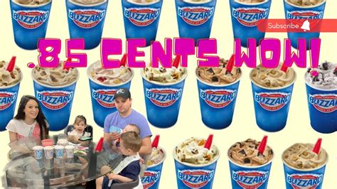 Dairy Queen S Cent Blizzard Flavors Food Review Youtube