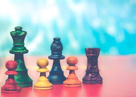 Hd Wallpaper Pawns Chess Figures Colorful Board Game Colors Play