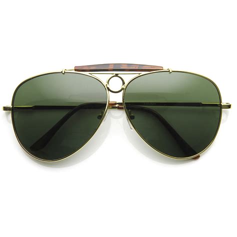 Large Oversized Metal Teardrop Crossbar Aviator Sunglasses Ebay