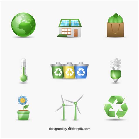 Iconos ambientales para día de la tierra | Descargar Vectores gratis