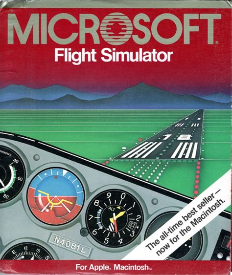 Microsoft Flight Simulator 1986 Macintosh Box Cover Art Mobygames
