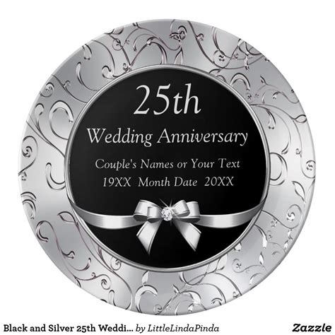 25th Anniversary Present 25th Wedding Anniversary T Cross