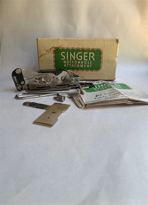 Vintage Singer Buttonhole Attachment With Original Box