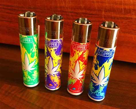 4 X Rare Ganja Leaf Tie Dye Clipper Lighters Weed Cannabis Etsy