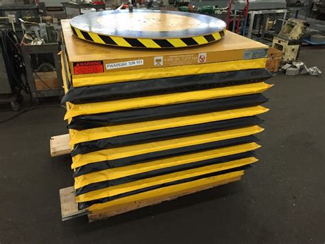 Tables Ecoa 4000 Lb Capacity Hydraulic Lift Pallet With Turn Table Top