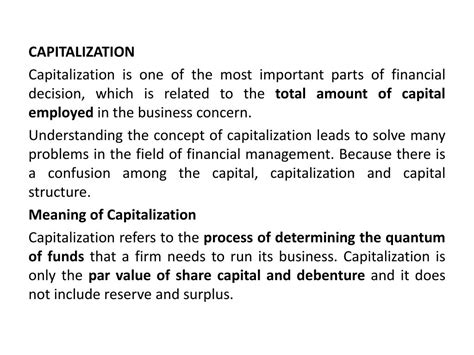 Ppt Capitalization And Capital Structure Powerpoint Presentation
