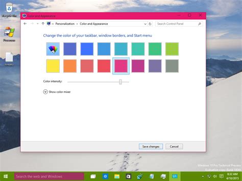 Windows 10 Allows Setting Different Colors For Windows And Taskbar