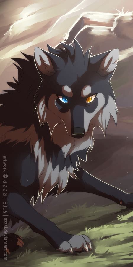 Until The Dawn By Azzai On Deviantart Cute Wolf Drawings Anime Wolf
