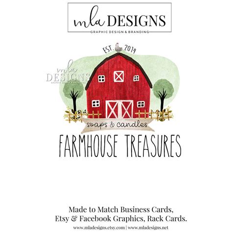 Farmhouse Barn Logo Barn Logo Farm Logo Farmhouse Logo Etsy Farm