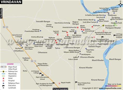 Vrindavan City Map