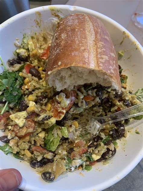 Instructions in 4 bowls, begin to arrange the salad by mixing ½ cup each chopped. Baha Grain Bowl- Panera, black beans, brown rice, corn ...