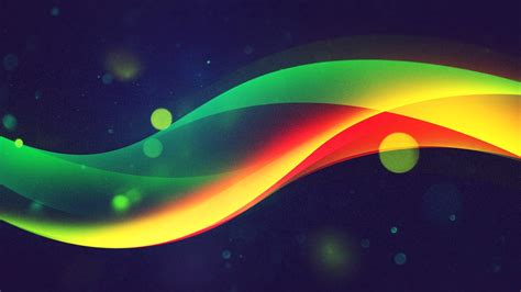 The rainbow leads to (through) you. waves, Green, Yellow, Red, Abstract Wallpapers HD ...