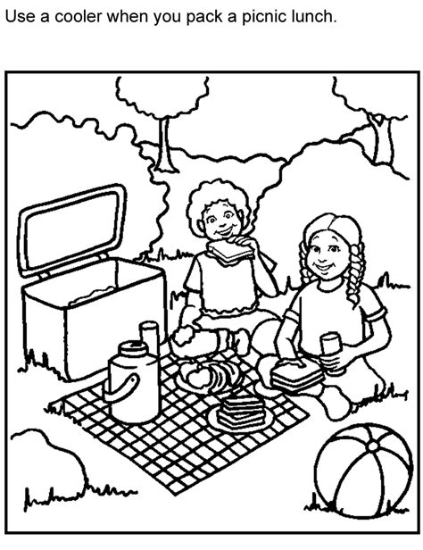 Children will love coloring pages baby shark. Picnic Food Coloring Pages - Coloring Home