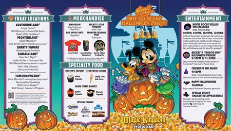 Mickeys Not So Scary Halloween Party At Magic Kingdom Guide Map Released