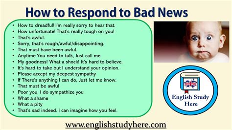 How To Respond To Bad News English Study Here