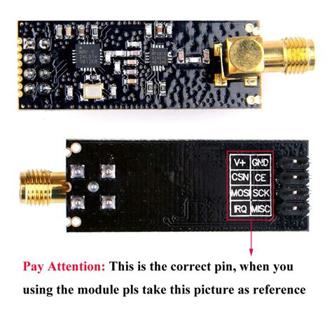 makerfocus 2pcs nrf24l01 pa lna rf transceiver module 2 4g 1100m with